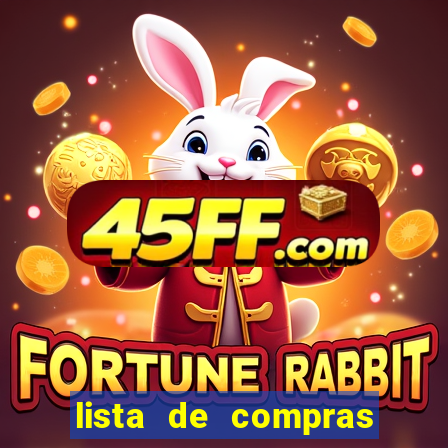 lista de compras supermercado para imprimir